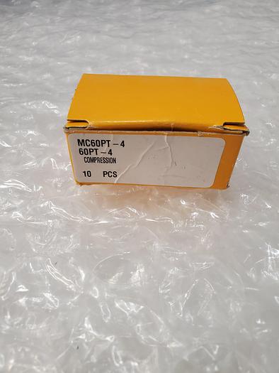 Used PARKER 60PT-4 COMPRESSION FITTINGS (BOX OF 18)