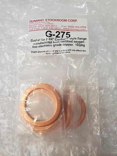 Used DUNIWAY G-275 GASKET