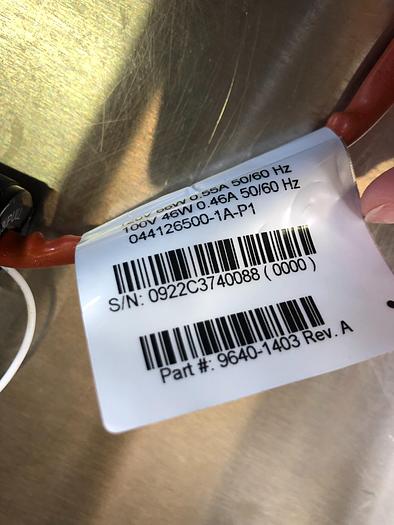 Used MKS (LAM RESEARCH) HEATER JACKET 9640-1403 REV. A