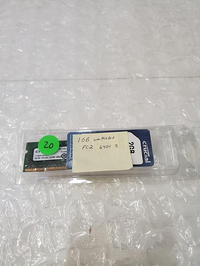 Used CRUCIAL CT12864AC800.8FGZ 1GB 200-PIN DDR2 SODIMM MEMORY