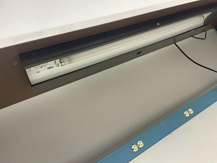 Used WORKBENCH WITH STORAGE AND LIGHT 96'' x34'' x61''h