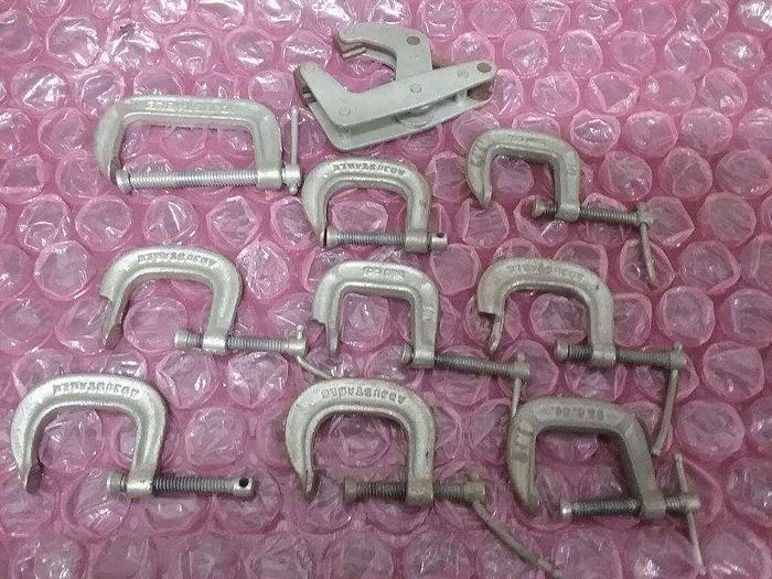 Used MADE IN 1410-1' USA ADJUSTABLE C-CLAMP 1'