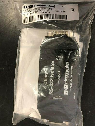 Used 4 CHANNEL RS-232 ISOLATOR B&B ELECTRONICS