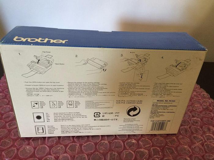 Used BROTHER PC-201 PRINTING CARTRIDGE