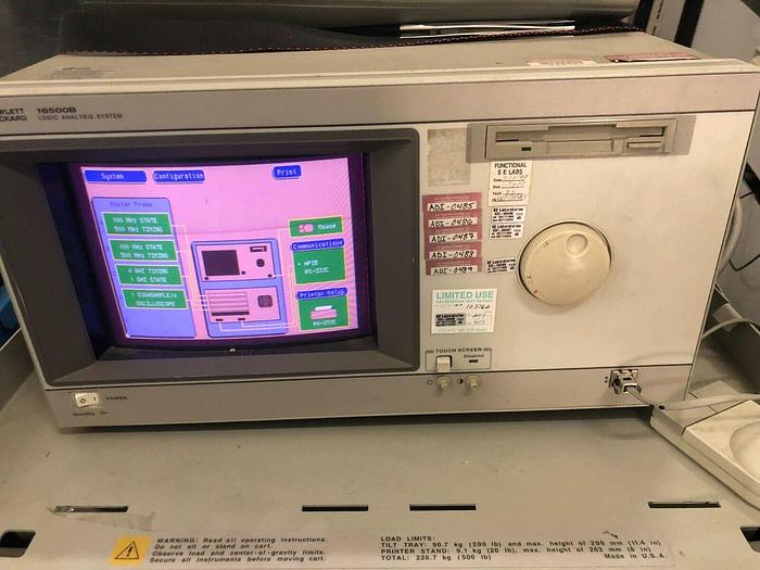 Used HEWLETT PACKARD 16500B LOGIC ANALYSIS SYSTEM