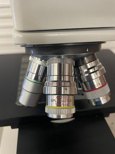 Used LEITZ ERGOLUX 020-448.026 MICROSCOPE (THORLABS TABLE SOLD SEPARATE)