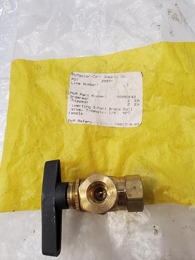 Used DIVERTING 3-PORT BRASS BALL VALVE 46095K42