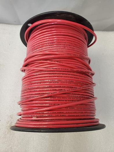 Used TRIANGLE WIRE CABLE, INC 10 AWG THHN RED