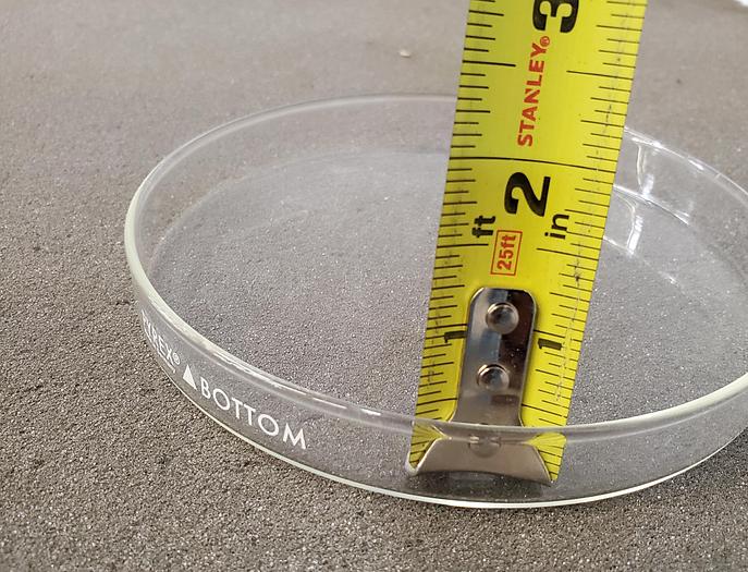 Used PYREX PETRI DISH BOTTOM ONLY