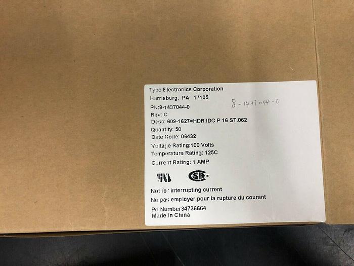 Used TYCO ELECTRONICS CORPORATION 8-1437044-0