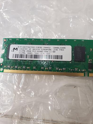 Used MICRON MT18HTF6472AY-53EB2 512MB DDR2 MEMORY