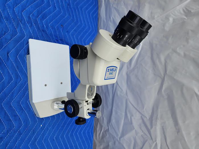 Used MEIJI EMZ 28056 OPTICAL INSPCETION MISCROSCOPE WITH BOOMSTAND 