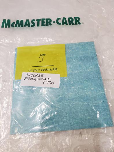 Used GARLOCK BLUE-GARD 3000 9470K25 ARAMID, BUNA-N