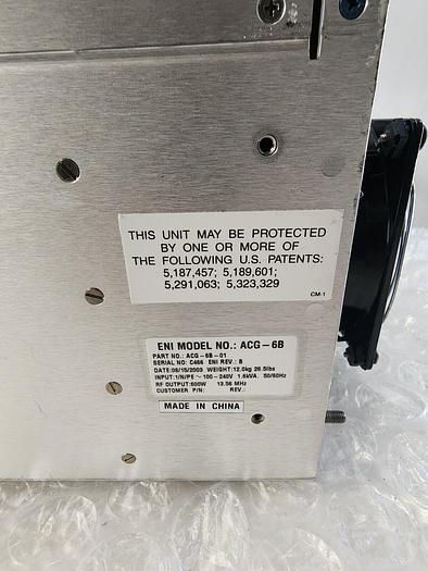 Used ENI ACG-6B RF GENERATOR