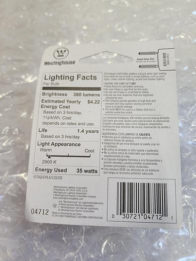 WESTING HOUSE HALOGEN 35W