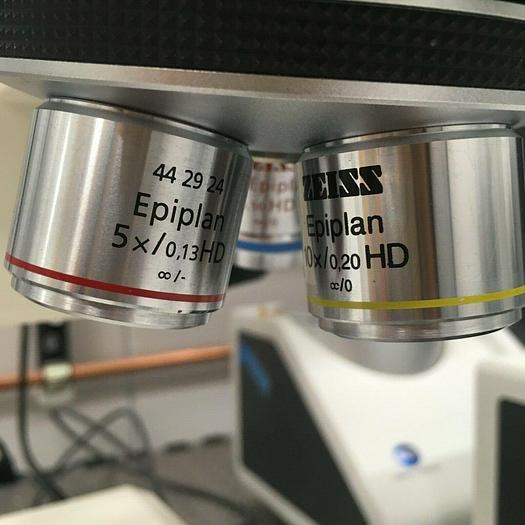 Used CARL ZEISS MICROSCOPE AXIOTECH VARIO 100HD WITH KONICA MINOLTA SPECTROPHOTOMETER