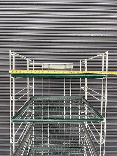 Used VINYL PROTECTED WIRE CART WITH INSULATED SHELVING ON WHEELS