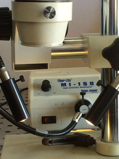 Used Nikon SMZ645 Microscope w/ Dolan Jenner "MI -150" Fiber Optic Illuminator & MORE