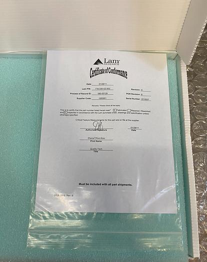 Used LAM RESEARCH 716-330122-002 CLEAN CELL PART