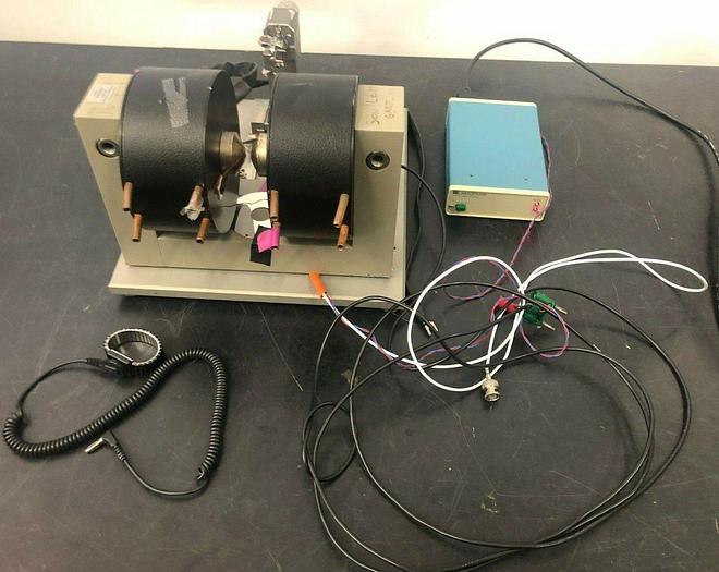 Used LAKE SHORE Electromagnets on stand with 2.5''thick x5.5'' dia  WITH 110 CURRENT