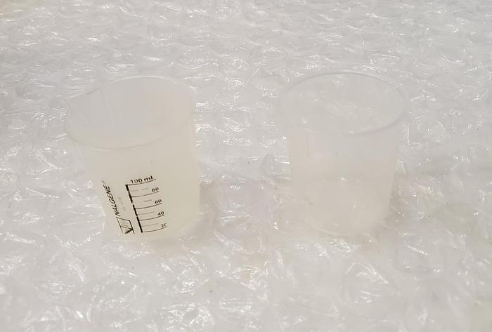 Used NALGENE 120-0100 100ml PLASTIC GRIFFIN BEAKER