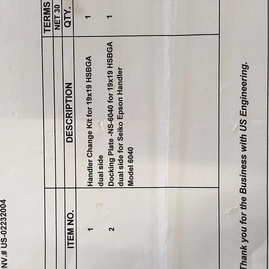 Used HANDLER CHANGE KIT FOR 19x19 HSBGA dual side