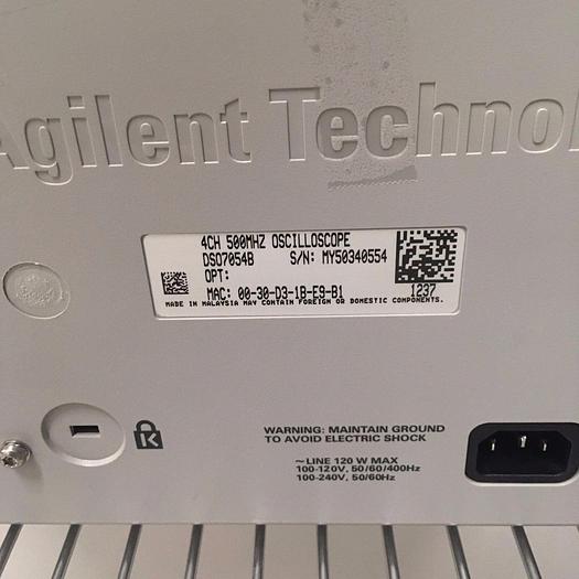 Used AGILENT DSO7054B DIGITAL STORAGE OSCILLOSCOPE