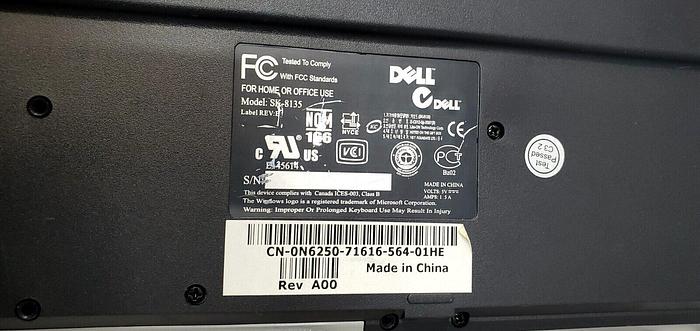 Used DELL KEYBOARD CN-0N6250-71616-564-01HE