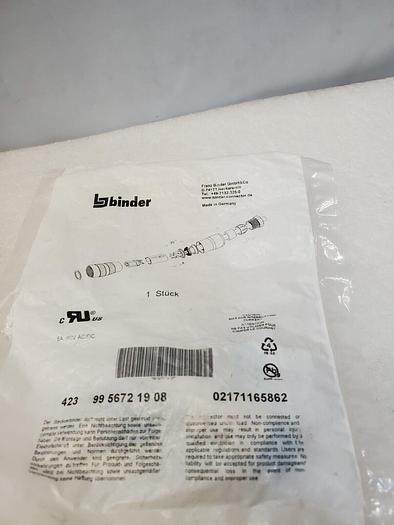 BINDER 423 9956721908 QTY 2