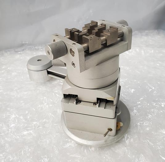 Used OLYMPUS MICROSCOPE FIXTURE WITH DUAL MICROMETERS for Sale in