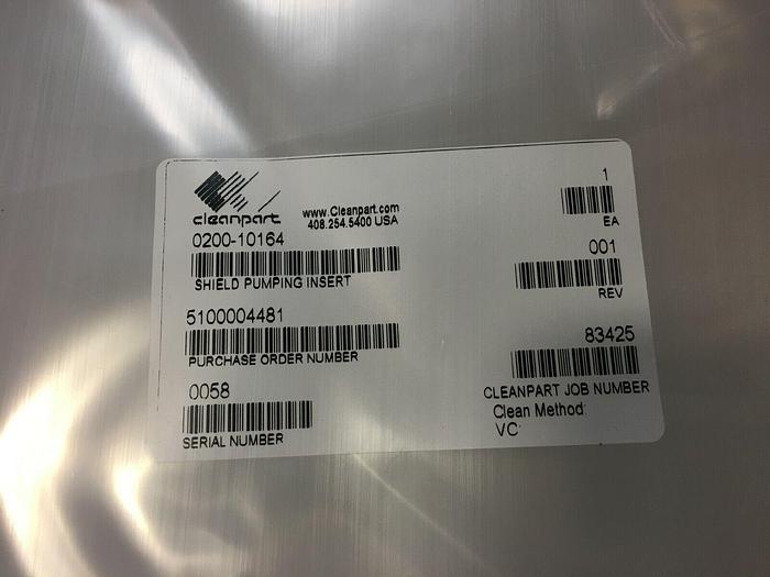 Used AMAT 0200-10164 SHIELD PUMPING INSERT SIN, DXZ