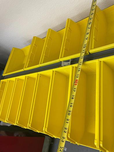 Used Stackable bin organizer on wheels 36''x23''x59''h