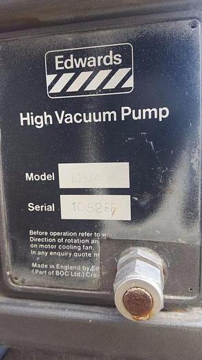 Used EDWARDS 40 TWO STAGE ROTARY VACUUM PUMP , GEC alpak motor 090SD