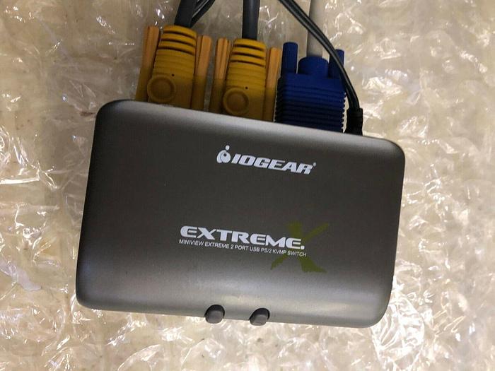 Used IO GEAR GCS1732 EXTREME MINIVIEW 2 PORT KVMP SWITCH
