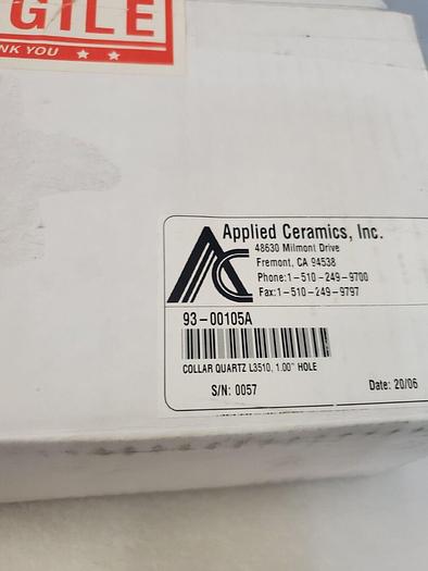 APPLIED CERAMICS 93-00105A COLLAR QUARTZ L3510, 1.00   HOLE