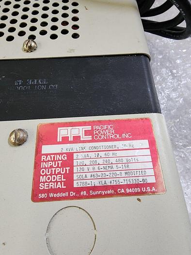Used PACIFIC POWER CONTROL 2 KVA LINE CONDITIONER