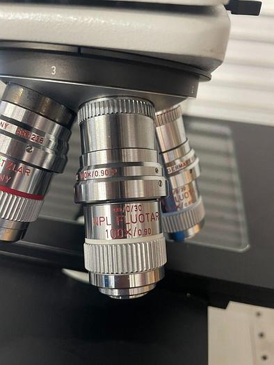 Used LEITZ ERGOLUX 020-448.026 MICROSCOPE (THORLABS TABLE SOLD SEPARATE)