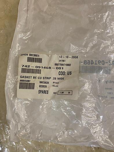 Used 742-091468-001 GASKET BE CU STRIP .28 WIDE