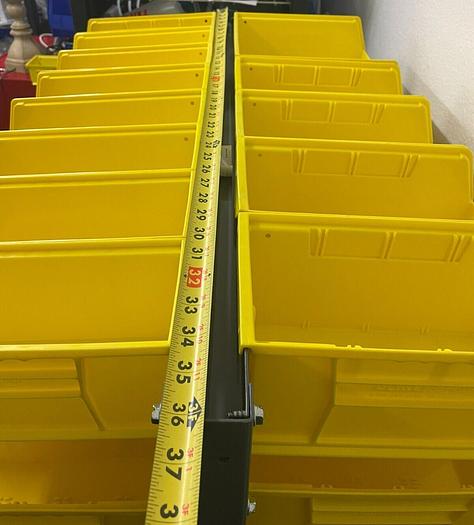 Used Stackable bin organizer on wheels 36''x23''x59''h