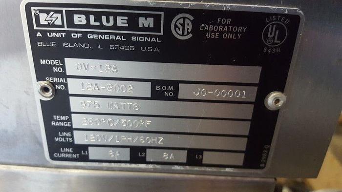Used BLUE M CONVECTION OVEN OV-12A