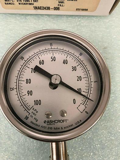 Used ASHCROFT INDUSTRIAL DURALIFE GAUGE 25 1009SW 02L