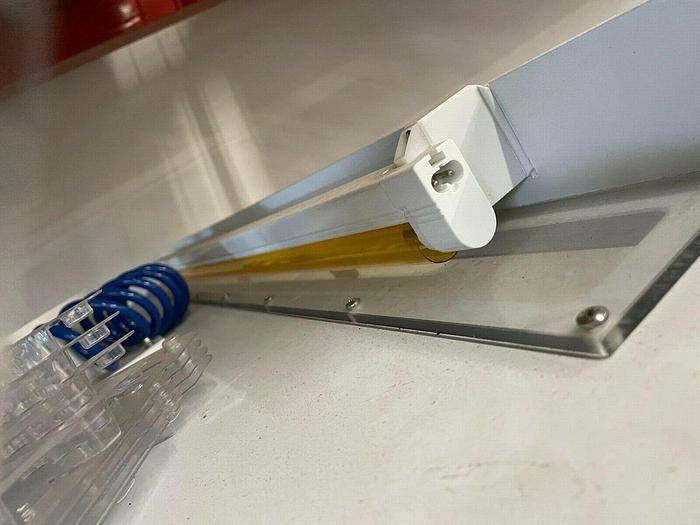 Used E.L. Mustee & Sons inc CHEMICAL SAFE POLYBENCH WUAL SINKS WITH SPRAYER AND YELLO