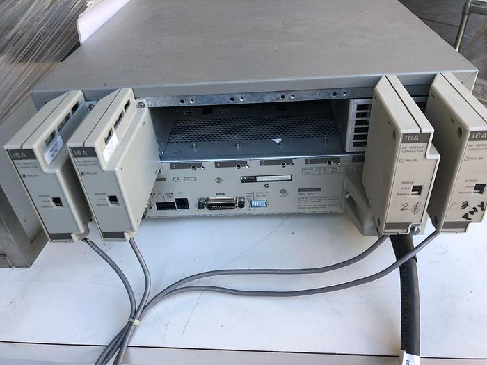 Used HEWLETT PACKARD 66000A MAIN FRAME WITH HP66105A, HP66101A, 2) HP66104A, 4) 16A