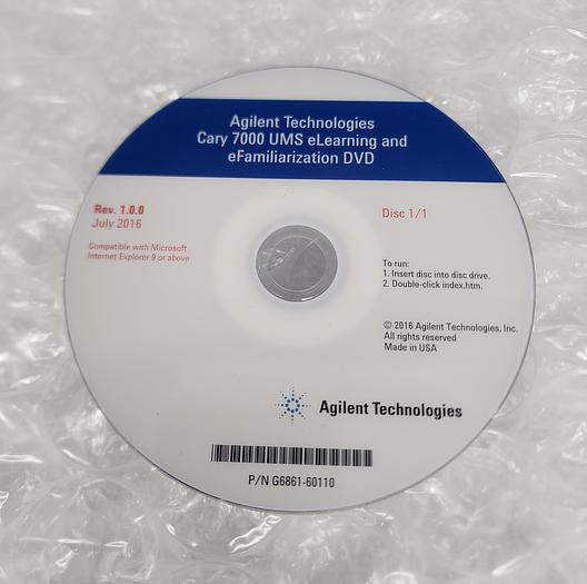 Used AGILENT TECHNOLOGIES MANUAL W DVD