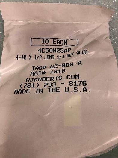 Used 4C50H25AP 4-40 x 1-2 LONG