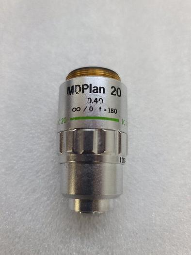 Used OLYMPUS MDPLAN 20 .40 F=180 OBJECTIVE