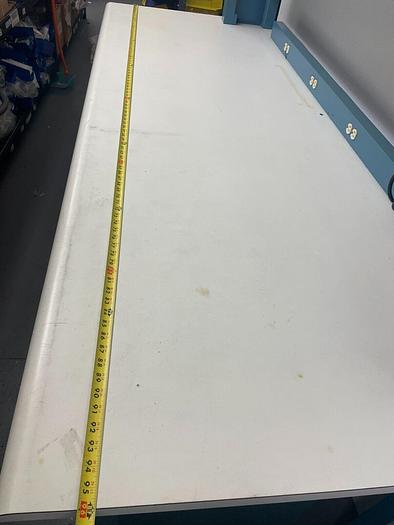 Used WORKBENCH WITH STORAGE AND LIGHT 96'' x34'' x61''h