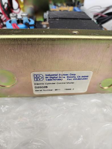 Used INDUSTRIAL DEVICES CORP. D2502B ELECTRIC CYLINDER CONTROL