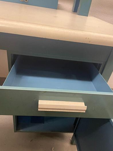 Used WORKBENCH WITH STORAGE AND LIGHT 96'' x34'' x61''h