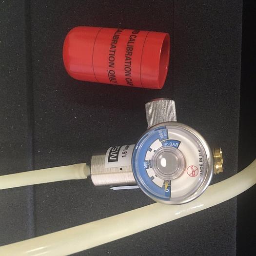 Used Calibration Check Gas with Flow Control regulator 467896